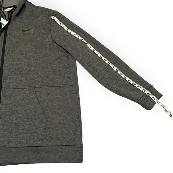 Nike Men's Therma-Fit Full Zip Hoodie Dark Heather Gray Size XL CU6231-071 New - Picture 4 of 7